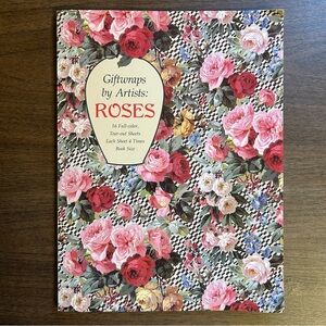 Vintage Joost Elffers Giftwraps by Artists Roses INCOMPLETE 1991 Cottage Floral